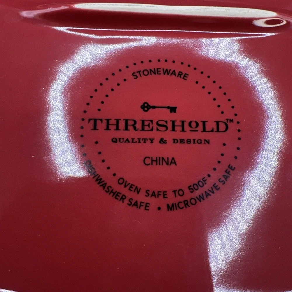 Threshold‎ Baking Dish Oval Stoneware 2.5qt Casserole Oven Dishwasher Brick Red